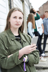 Teenage Girl Victim Of Bullying By Text Messaging