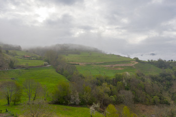 The village of Cambarco in Cantabria, Spain