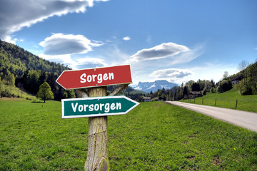 Schild 236 - Vorsorgen