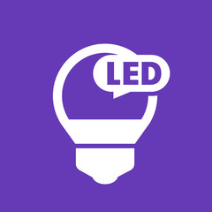 Fototapeta premium led bulb icon