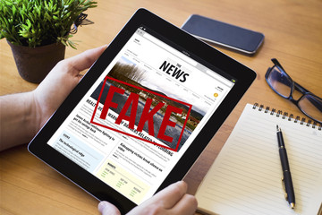desktop tablet fake news