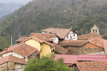 Fototapeta na wymiar The village of Cambarco in Cantabria, Spain