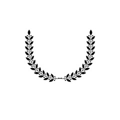 Laurel Wreath floral heraldic element. Heraldic Coat of Arms decorative logo isolated vector illustration.