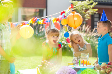 Children and birthday party