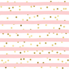 Abstract background - Watercolor stripes and gold confetti - seamless pattern wallpaper 