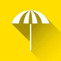 Beach umbrella icon, travel and holiday symbol, modern flat style icon, vector illustration