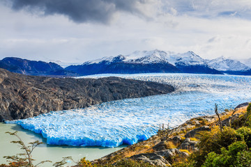 Nationalpark Torres Del Paine, Chile. Grauer Gletscher.