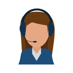 person with headset customer service or call center worker  icon image vector illustration design 