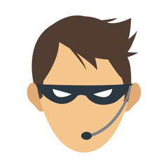 male hacker icon image vector illustration design 