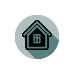 Obraz premium Simple house detailed vector illustration. Property developer conceptual icon, real estate emblem. Building modeling and engineering projects abstract symbol.