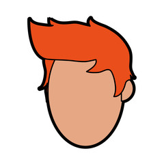 head of faceless man avatar icon image vector illustration design 