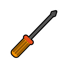 single screwdriver icon image vector illustration design 