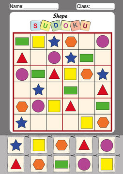 picture sudoku for kids, Cut and paste