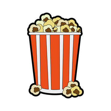 popcorn snack icon image vector illustration design 