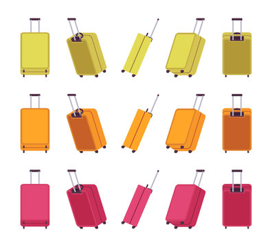 Modern travel suitcases