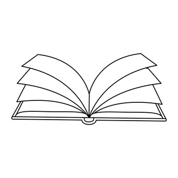 open book icon image vector illustration design  single black line