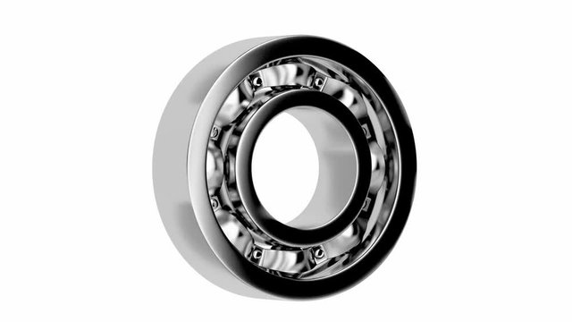 Ball bearing on white background