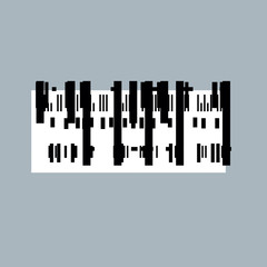 Vector geometric composition, abstract graphic art.