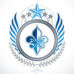Old style heraldry, heraldic emblem, vector illustration.