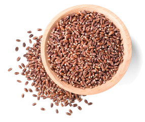 uncooked rye on white