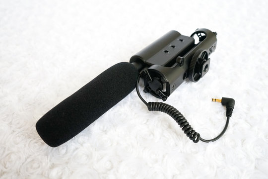 Professional microphone shotgun used in TV and film production for audio recording