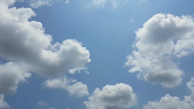 time lapse clouds in the blue sky at noon, super high speed 