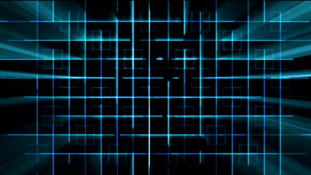 Tron Blue A.I. Cyber Grid with Light Rays Animation Background Backdrop