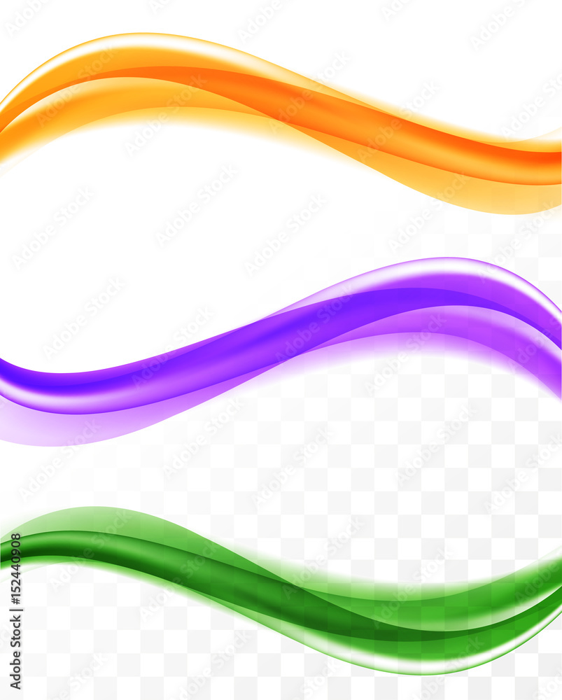 Poster Abstract soft elegant waves set