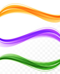 Abstract soft elegant waves set