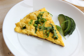 The fried village eggs with greens