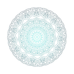 Abstract design black white element. Round mandala in vector. Graphic template for your design. Circular pattern
