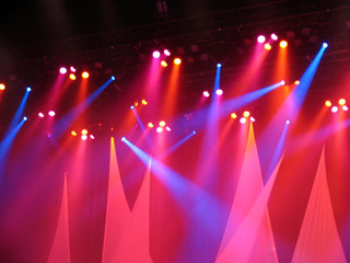Colourful stage lights