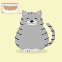 A fat cat dreams of sausages.