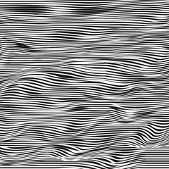 Abstract vector texture of curving lines, black and white drawing, halftone effect