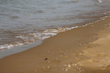 Sandy beach and sea