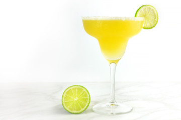 Lemon Margarita cocktail with a place for text