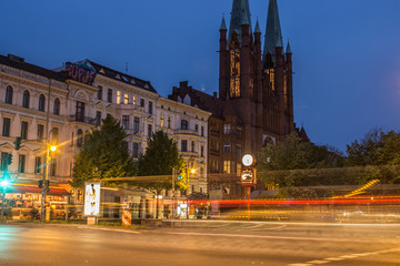 Fototapeta premium berlin ulice nocą