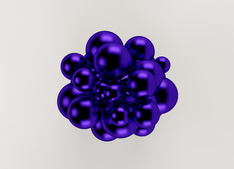 Obraz premium Błękitny abstrakcjonistyczny sfery piłki tło dla twój projekta. Renderowania 3d