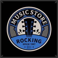 Fototapeta premium Vector music store logo