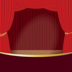 Theater stage curtain vector template