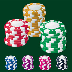Casino chip stacks