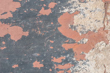 iron surface is covered with old paint, texture background