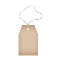 Vintage old paper tag.  label. Vector.
