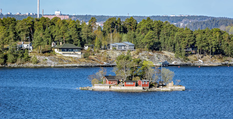 Stockholm archipelago at sunny morning