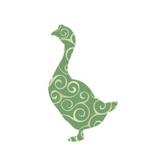 Goose bird color silhouette animal