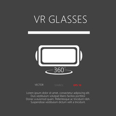 VR Glassesbutton web icon flat design