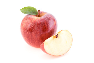 Red Apple and slices of Apple