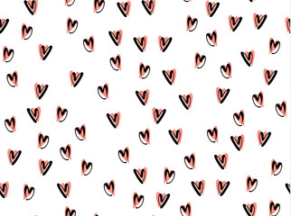 Hearts background vector pattern