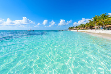 Riviera Maya - paradise beaches in Quintana Roo, Cancun - Caribbean coast of Mexico - Powered by Adobe