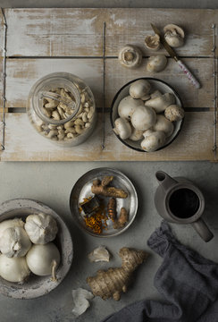 Onion garlic and turmeric 